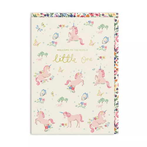 Hello Little One Unicorn Greeting Card
