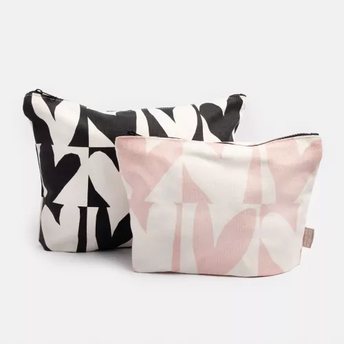 Checkmate Hearts Set of 2 Travel Pouches