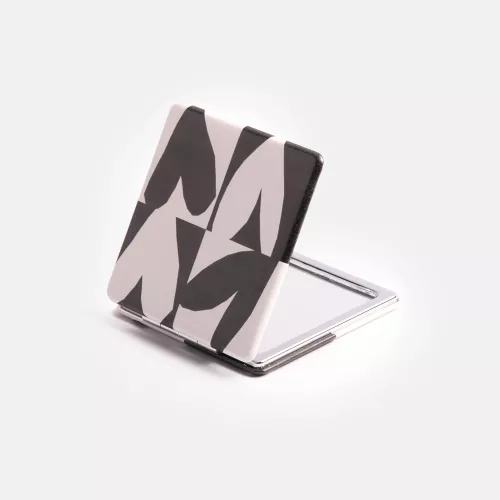 Mono Checkmate Square Pocket Mirror