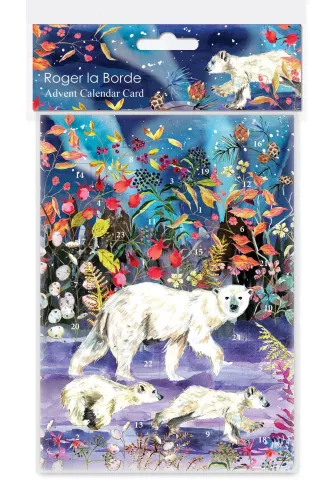 Aurora Bears Advent Calendar Card