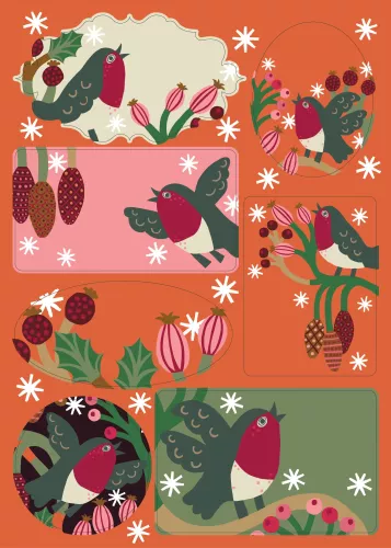 Christmas Chorus Sticker Label Sheets