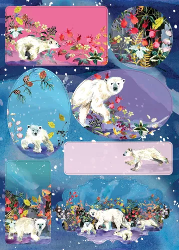 Aurora Bears Sticker Label Sheets