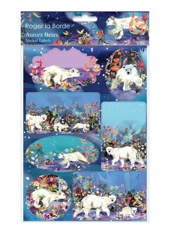 Aurora Bears Sticker Label Sheets