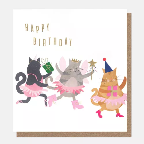 Cats In Tutus Birthday Card