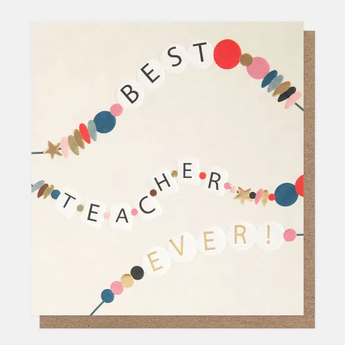 Friendship Bracelet Best Teacher Ever Card