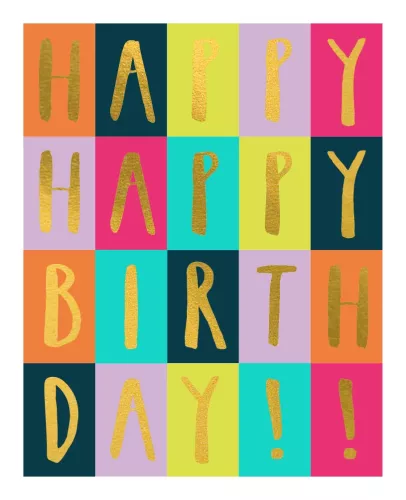 HAPPY BIRTHDAY TILED CARD