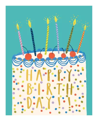 HAPPY BIRTHDAY CAKE CARD
