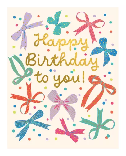 HAPPY BIRTHDAY BOWS CARD