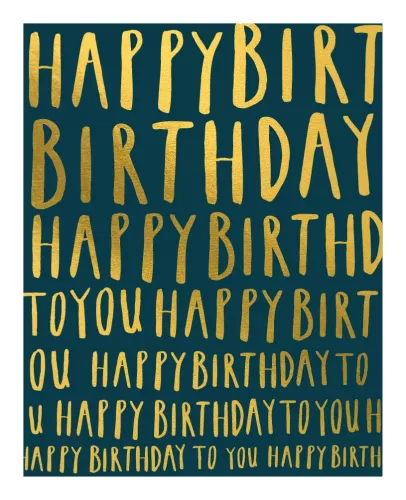 HAPPY BIRTHDAY TEXT CARD