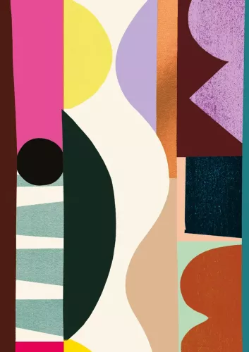 Pavilion Abstract Wave Greeting Card