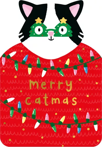 CAT FAIRY LIGHTS XMAS CUT