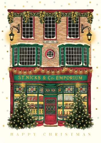 St Nicks Emporium Penny Lane Xmas Card