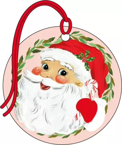 Kitschmas Santa Xmas Tag Pk4