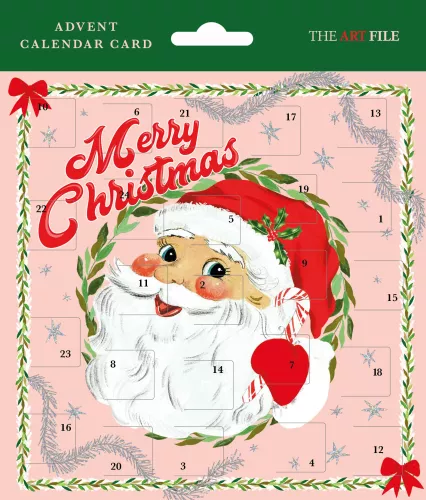 Santa Face Advent Card