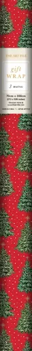 Christmas Trees Red Roll Wrap