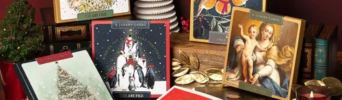 Sara Miller Three Robins Lux Box 8 Cards & Envelopes