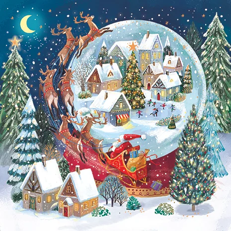 Christmas Globes, Medium Solid Christmas Box