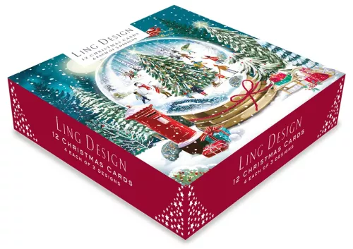 Christmas Globes, Medium Solid Christmas Box