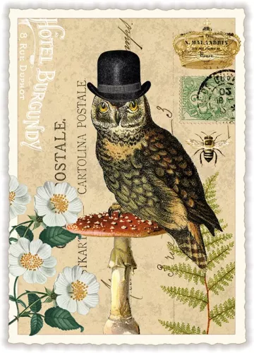 Uhu, Postcard
