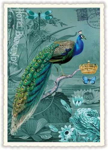 Peacock Hotel Burgundy, Postcard