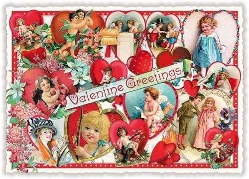 Valentines Greetings, Postcard