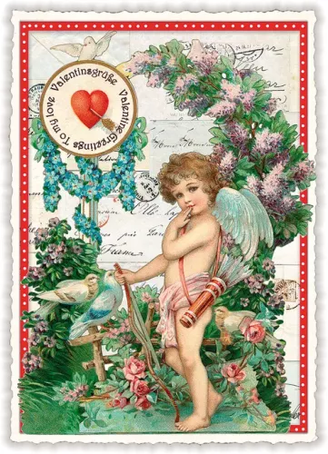 Valentines Greetings, Postcard