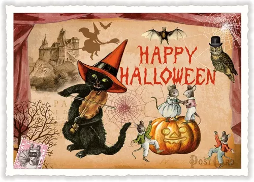 Happy Halloween, Postcard