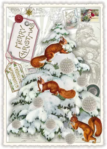Merry Christmas - Frohe Weihnacht - Joyeux Noël (Hoch) TS037, Postcard