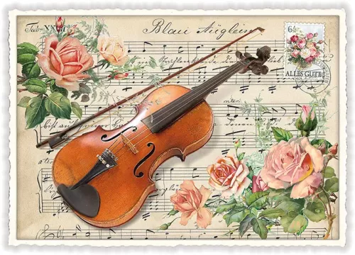 Violin, Postcard