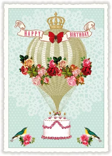 Birthday Balloon Postcard