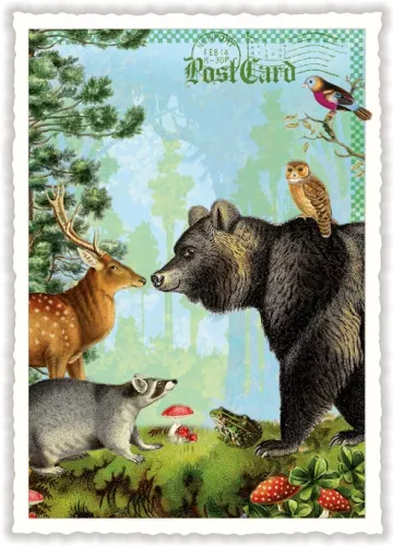 Forest Animals, Postcard