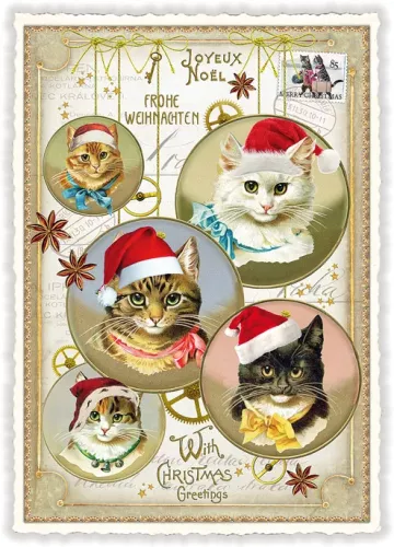 Joyeux Noël - Frohe Weihnachten - Christmas Greetings (Hoch), Postcard