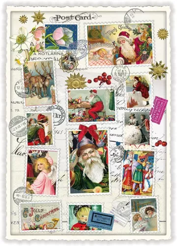 Christmas Collage Christmas Postcard