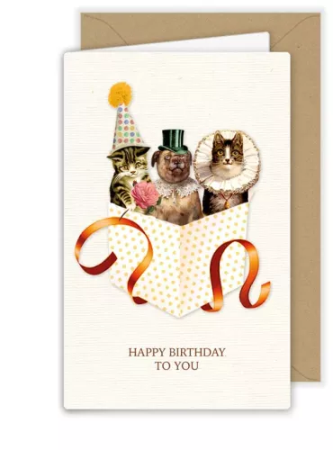Pets in a Gifbox, Greeting Card
