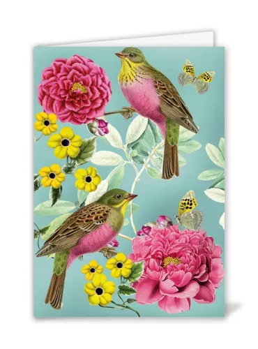 Flowers and Birds, Greeting Card