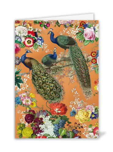 Peacocks, Greeting Card