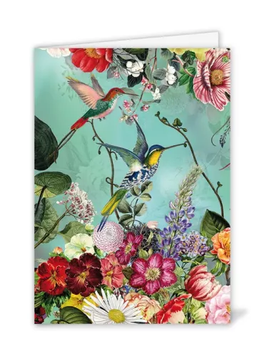 Two Hummingbirds, Greeting Card