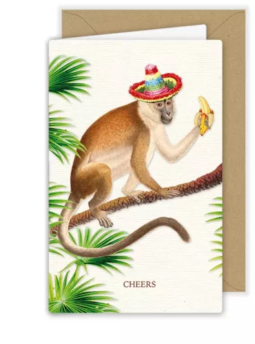 Cheers with Banana, Greeting Card