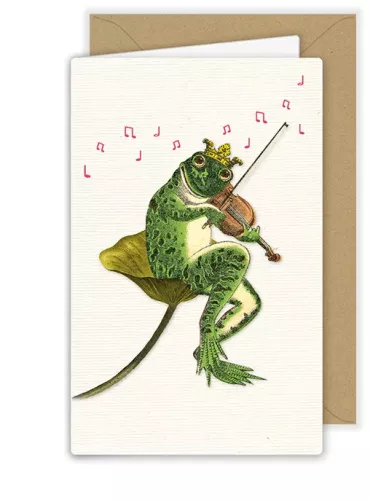 Frog Playing the Violin, Greeting Card