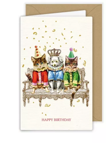 Royal Cats, Greeting Card
