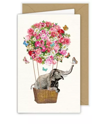 Flying Elephant, Greeting Card