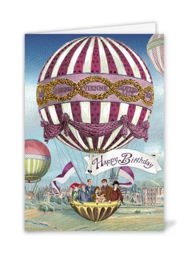 Happy Birthday Hot Air Balloon, Greeting Card
