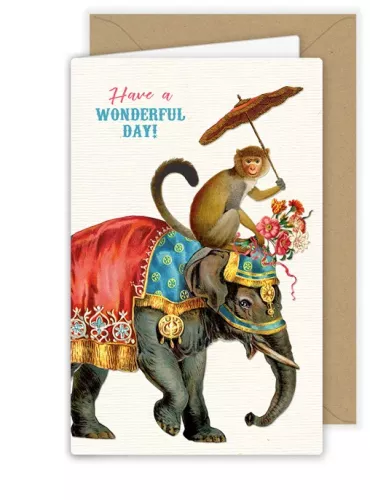 Decorated Elephant, Greeting Card