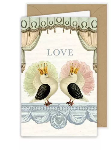 Fancy Birds Love, Greeting Card