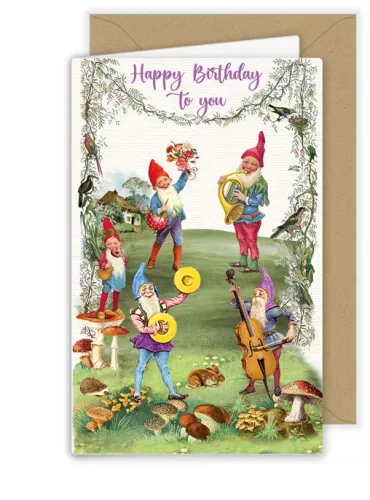 Gnomes Happy Birthday, Greeting Card