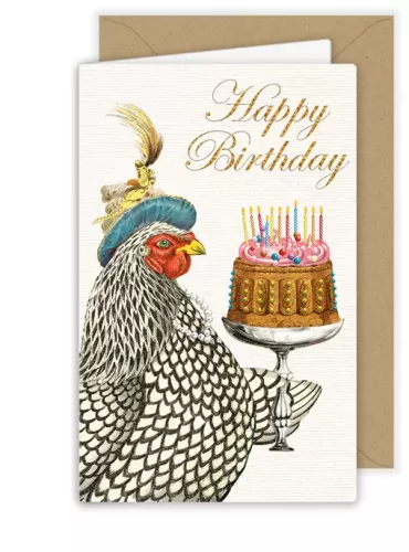 Royal Rooster Happy Birthday, Greeting Card
