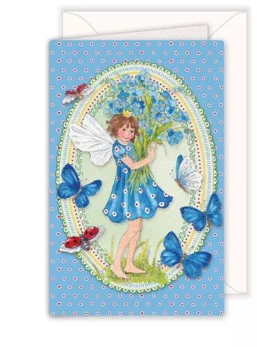 Elf with Bouquet, Greeting Card