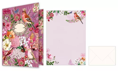 Birds and Flowers, Writing Paper