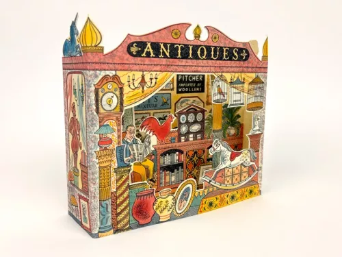 Antiques Shop 3D Card by Emily Sutton