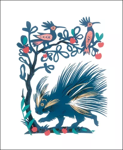 Porcupine by Mark Hearld, Greeting card